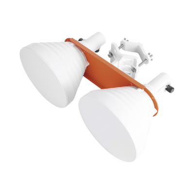 Antena Sectorial Simétrica, doble sector de 30 ° y 19 dBi , Conectividad para alta densidad de usuarios, 4.9-6.5 GHz, Estabilidad en ambientes de alto ruido, Conector N-Hembra, con montaje incluido