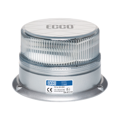 Baliza LED: Reflex, 12-24 Vcc, 15 patrones de destello, lente claro, iluminación ámbar