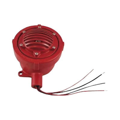 Bocina Vibratone a prueba de explosiones para exterior y ubicaciones peligrosas, 24 Vcd, roja