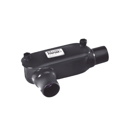 Caja Oval tipo T con Recubrimiento Exterior de PVC de 1 1/4" (31.8 mm).