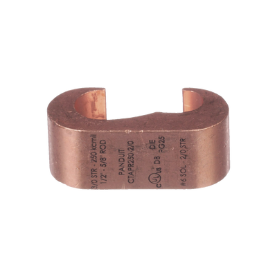 Conector de compresión a tierra de cobre Panduit CTAPR2-2-L, 50 pz