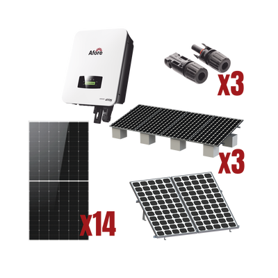 Kit Solar Interconexion  / 8kW  220Vca / Inversor AFORE / Montaje Incluido