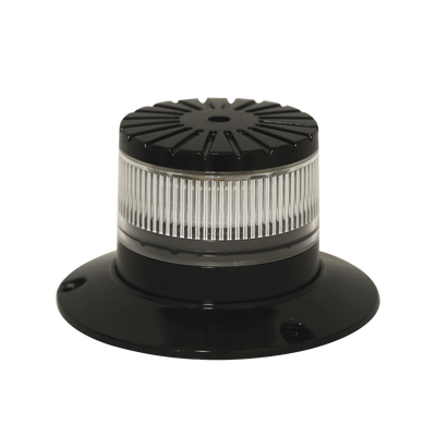 Baliza LED compacta discreta, domo claro, color verde