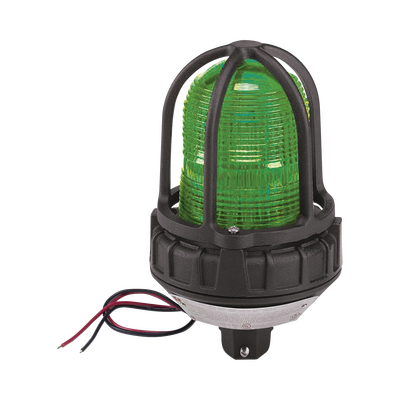 Luz de advertencia LED para ubicaciónes peligrosas, montaje tipo tubo, 24 VCD, LED color Verde