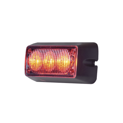 Luz Auxiliar Brillante con 3 LEDs, Color Rojo, Mica Transparente
