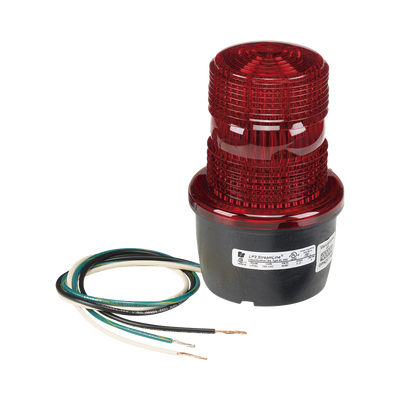 Luz de advertencia LED serie Streamline, 120 Vca, montaje en tubo, rojo