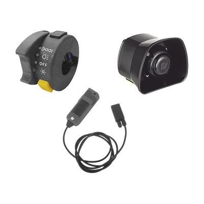 Kit Para Motocicleta FEDERAL SIGNAL , Sirena/Bocina de 30 Watt, Controlador y Micrófono
