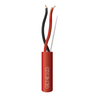 Bobina de 305 Metros de Alambre / 2 x 14 AWG / Plenum / Tipo FPLP / Color Rojo / Para Aplicaciones en Sistemas de Detección de Incendio y Sistemas de Evacuación.