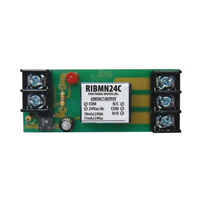 Relevador SPDT para montaje en track de 2.75 pulgadas , 24 VAC/DC de 15 A
