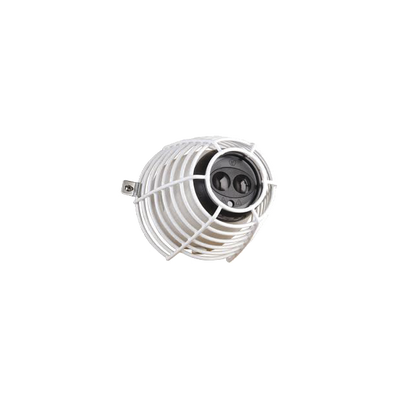 Jaula de acero FIRERAY Damage Stopper® para protección de detectores de haz óptico. Dimensiones 6.61 in (168 mm) altura x 6.61 in (168 mm) ancho x 5.78 in (147 mm) profundidad