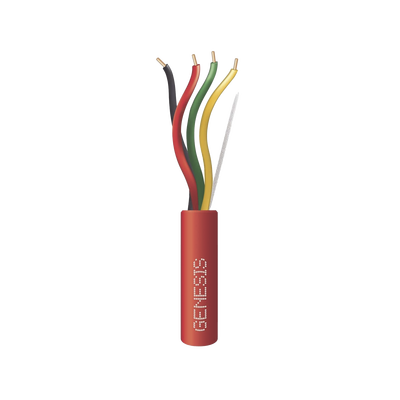 Bobina de 305 Metros de Alambre / 4 x 14 AWG / Riser / Tipo FPLR-CL3R / Resistente al Fuego / Color Rojo / Para Sistemas Contra Incendio o Sistemas de Evacuación