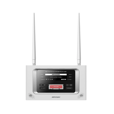 (HikFire) Panel de Control de Incendio (Gateway LoRa) / Comunicación hasta 2 km / Encriptación de Seguridad AES128 / Gestión de 128 Dispositivos Inalámbricos / Pantalla LCD / Instalación Simplificada