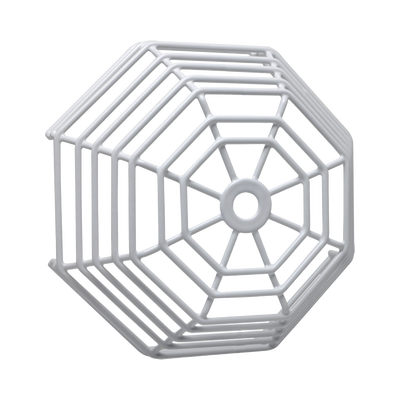 Rejilla de acero Web Stopper® para protección de detectores de humo de vandalismo y accidentes. Bajo perfil, montaje en superficie