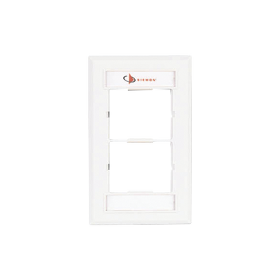 Placa de Pared CT, Para dos Acopladores, Color Blanco