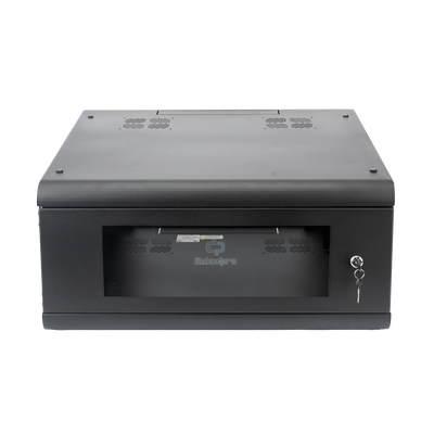 Gabinete de Pared con Puerta de Cristal Templado, 635mm de Profundidad, 4U Rack de 19&#039;&#039;, Acero Reforzado