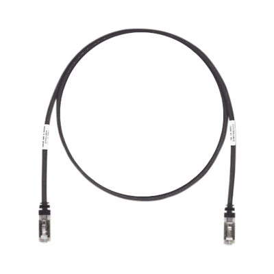 Patch Cord Cat6A, Blindado S/FTP, CM/LS0H, 7ft, Color Negro