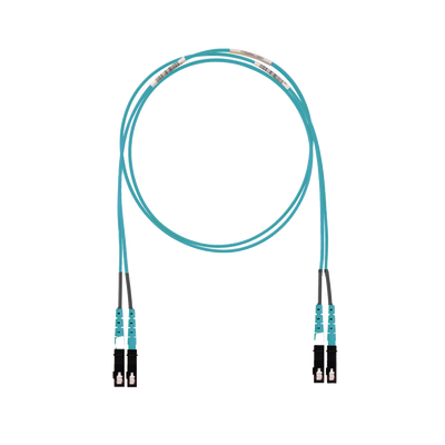 Jumper de Fibra Optica Multimodo 50/125 OM3, SC-SC Duplex, LSZH (Cero Halógenos), Color Aqua, 8 Metros