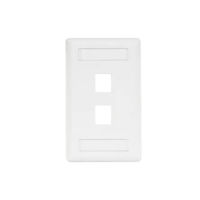 Placa Frontal para 2  Puertos Teléfono/Datos/Multimedia/ Color Blanco.