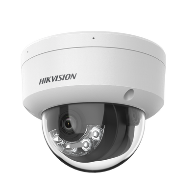 [Dual Light] Domo IP 4 Megapixel / Lente 2.8 mm / 30 mts IR + 30 mts Luz Blanca / Micrófono Integrado / Antivandálico IK08  / Exterior IP67 / H.265 / PoE / ONVIF / Micro SD
