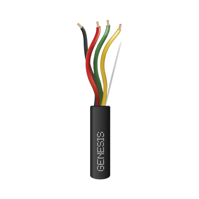 Carrete de Cable 305 Metros / 4 X 18 AWG / Cable DIRECT BURIAL / Para uso en Intemperie / Uso en Aplicaciones en Sistemas de Detección de Incendio, Sistemas de Evacuación, Control de Acceso