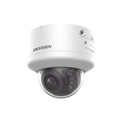 Domo IP 8 Megapixel (4K) / Lente Mot. 2.7 a 13.5 mm / 40 mts IR EXIR / Exterior IP66 / IK10 / DARKFIGHTER / Audio y Alarma I/O / PoE+ / ONVIF / Micro SD / 4 Analíticos: AcuSense, Deteccion Facial, Conteo de Personas por Cruce y Zona