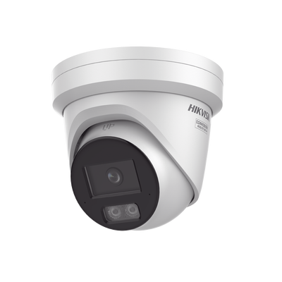 Turret IP 4 Megapixel / Imagen a color 24/7 / Lente 4 mm / Luz Blanca 40 mts / Exterior IP67 / Micrófono Integrado / WDR 120 dB / Audio y Alarma / Onvif / MicroSD