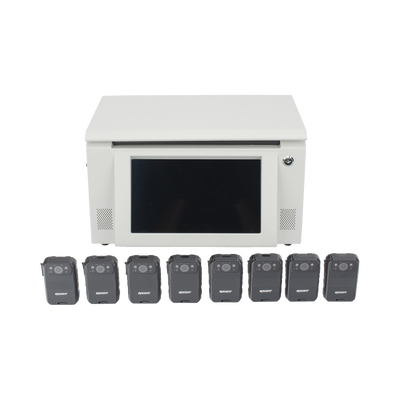 Kit de descarga simultanea para Bodycam | Estación de descarga XMRA8R3 | 8 X Bodycam  XMRR3