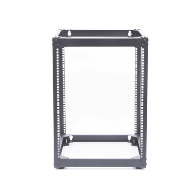 Rack Abierto de 4 Postes Instalación Pared o Piso de 14 Unidades, Ideal para Equipo de Audio!