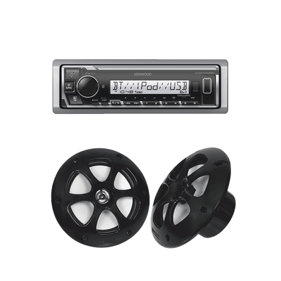 Kit de estéreo con Bluetooth KMR-M332BT | más Par de bocinas KFC-1613MRB