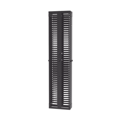 Organizador Vertical PatchRunner™, Doble (Frontal y Posterior), Para Rack Abierto de 45 Unidades, 8in de Ancho, Color Negro