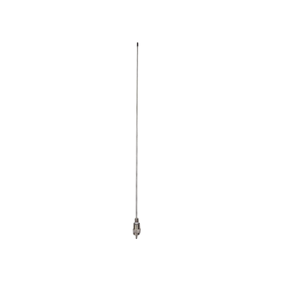 Antena grado marino en banda de VHF de 136 a 512 MHz con conector PL259 macho.
