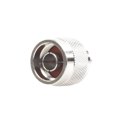 Conector N Macho de Anillo Plegable para Cables Coaxiales LP-142, LP-195, RG-58/U, RG-142/U, LMR-195, Níquel/ Oro/ Teflón.â€‹