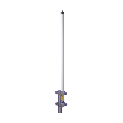 Antena base UHF 406-430 MHz, Fibra de Vidrio, 9 dB de Ganancia, Serie HD para Climas Difíciles