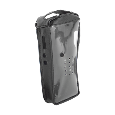 Funda Reforzada de piel con frente transparente para radios TK-2212, TK-2212L, TK-3212 y TK-3212L.