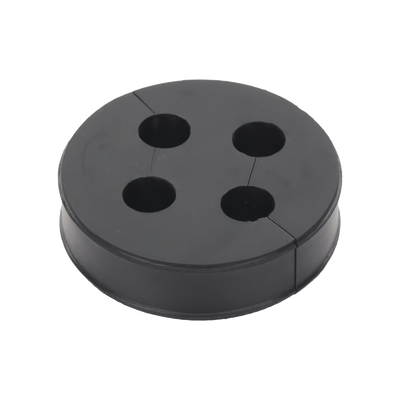 Inserto de Caucho de 4" Con Cuatro Orificios para Cable de 3/8 in