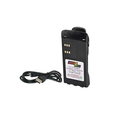 Batería con cargador USB integrado de Li-Ion 2000MAH  con clip  para radios Motorola HT750/1250, PRO5150/5550/7150/7350/7550