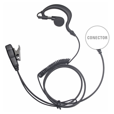 Micrófono de Solapa con Audífono Ajustable al oído. Para Radios HT750/1250/1550/PRO5150/5550/7150
