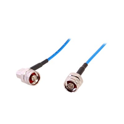 Jumper de Cable flex TFT-402-LF (1/8" diam.) de 1m, con conectores N Macho a N Macho en A/R, 0-3 GHz.