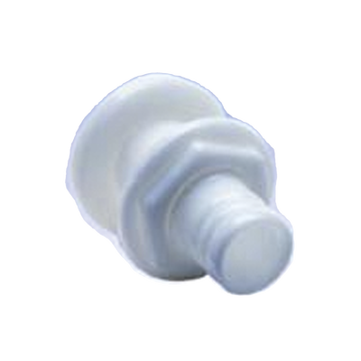 Accesorio pasacascos de plástico de alto impacto, recto de 1-1/8"