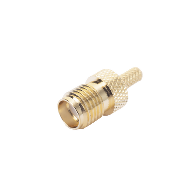 Conector SMA Hembra Inverso de anillo plegable para cable RG-174/U, BELDEN 8216.