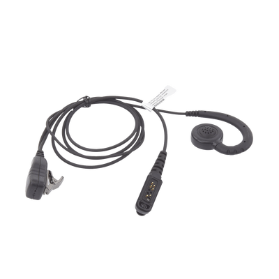 Micrófono de solapa con audífono ajustable al oído para radios ICOM IC-F50/ 60/ 50V/ 60V/ 3161/ 4161