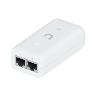 Inyector / Adaptador POE UniFi U-POE (48 VDC, 0.32 A hasta 15W) puerto Gigabit, ideal para equipos UniFi, incluye cable AC