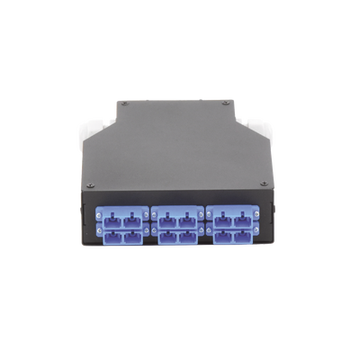 Distribuidor de Fibra óptica para Riel Din, 6 Acopladores SC/UPC Duplex Monomodo con Charola de Empalme