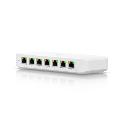 USW Ultra 60W Switch de 8 Puertos GbE (7 Puertos PoE+ y 1 Puerto Entrada PoE++) con Opciones de Montaje Versátiles
