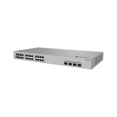 Switch de Acceso eKit Administrable / Capa 2 / 24 Puertos PoE+ Gigabit + 2 Puertos SFP (2.5 Gbps) + 2 Puertos SFP+ /  PoE Perpetuo / Presupuesto PoE 195 W / Sin licenciamiento