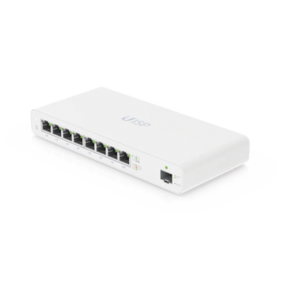 UISP Switch Gigabit PoE Pasivo de Capa 2 con 8 Puertos para Implementaciones MicroPoP