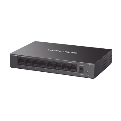 Switch NO Administrable / Para escritorio / Carcasa de Metal / 8 puertos 10/100/1000 Mbps / Diseño Compacto / Plug and Play