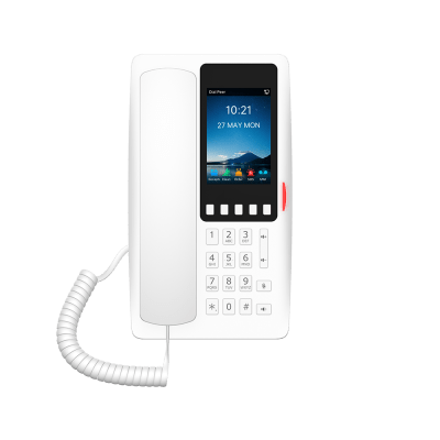 Teléfono IP Wi-Fi Hotelero con PoE, Puerto USB de Carga y Pantalla LCD de 3.5"