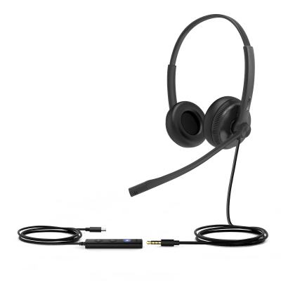 Diadema Alámbrica UH34 Mono USB / 3.5mm Teams de Yealink con Almohadillas de Cuero