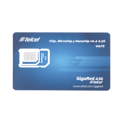 SIM SYSCOM 10 GB mensual para dispositivos móviles 3G/4G (Telcel) 1 año de servicio (solo datos)